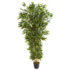 Nearly Natural 9102 6' Artificial Green Real Touch Bamboo Tree in Pot, UV Resistant (Indoor/Outdoor)