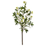 Nearly Natural 2254-S2 47" Artificial Green & White Peach Blossom Branch Flower, Set of 2