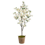 Nearly Natural T2534 6` Cherry Blossom Artificial Tree in Farmhouse Planter