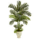 Nearly Natural T1240 65" Artificial Green Areca Palm Tree in Decorative Urn