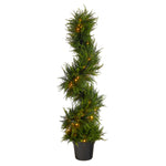 Nearly Natural T1709 45`` Spiral Cypress Artificial Tree with 80 LED Lights