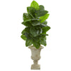 Nearly Natural 9275 5' Artificial Green Taro Plant in Sand Finished Urn