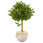 Nearly Natural 9315 38" Artificial Green Olive Topiary Tree in Bowl Planter UV Resistant (Indoor/Outdoor)