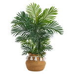 Nearly Natural T2949 40`` Areca Artificial Palm Tree in Natural Cotton Planter with Tassels