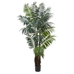 Nearly Natural 5454 7.5' Artificial Green Bulb Areca Palm Tree