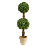 Nearly Natural T2024 28`` Boxwood Double Ball Topiary Artificial Trees