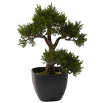 Nearly Natural 4966 15" Artificial Green Cedar Bonsai Tree