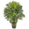 Nearly Natural 8770 35" Artificial Green Areca Palm Plant in Green Planter