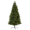 Nearly Natural 7` Grand Teton Spruce Flat Back Artificial Christmas Tree with 220 Clear LED Lights and 953 Bendable Branches