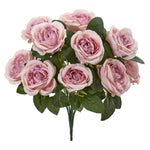 Nearly Natural 14`` Rose Bush Artificial Flower (Set of 6)