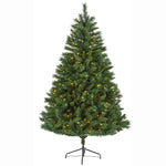 Nearly Natural 6` Rocky Mountain Mixed Pine Artificial Christmas Tree with 300 LED Lights