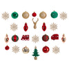 Nearly Natural D1046 Holiday Deluxe , 25 Count Christmas Tree Ornament Box Set