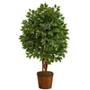 Nearly Natural T2152 5’ Super Deluxe Artificial Ficus Tree in Wicker Planters