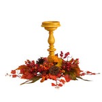 Nearly Natural A1775 15`` Harvest Fall Artificial Candelabrum Arrangement