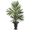 Nearly Natural 52`` Kentia Artificial Palm Tree in Charcoal Urn