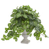 Nearly Natural 6459 25" Artificial Green Nephtytis Plant in Gray Urn