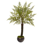 Nearly Natural 9486 6' Artificial Green Fern Plant in Decorative Bowl Planter