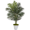 Nearly Natural 9843 58" Artificial Green Paradise Palm Tree in Metal Bucket