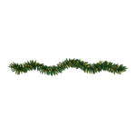 Nearly Natural 9` Christmas Pine Artificial Garland with 50 Warm White LEDs Lights
