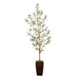 Nearly Natural T2444 5.5’ Olive Artificial Tree in Bronze Metal Planter