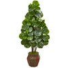 Nearly Natural 9385 5' Artificial Green Fiddle Leaf Fig Tree in Decorative Planter