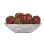 Nearly Natural 1895-S6 4" Artificial Green & Pink Kalanchoe Balls with Decorative Vase, Set of 6