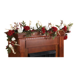 Nearly Natural 4900 72" Artificial Green & Red Hydrangea with White Roses Garland