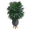 Nearly Natural P1602 3’ Bamboo Palm Artificial Plant in Gray Planter with Stand