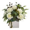 Nearly Natural 11`` Rose and Mixed Greens and Berries Artificial Arrangement