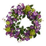 Nearly Natural W1134 20” Morning Glory Artificial Wreath