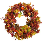 Nearly Natural W1245 32`` Autumn Berries and Pumpkin Artificial Autumn Wreath