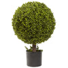 Nearly Natural 5919 27" Artificial Green Boxwood Topiary Ball 