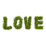Nearly Natural 8333 12" Artificial Green "LOVE" Boxwood Wall Decoration (Indoor/Outdoor)