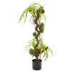 Nearly Natural 8331 41" Artificial Green Air Plant & Succulent Jungle Plant in Black Planter