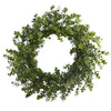 Nearly Natural 24`` Eucalyptus Artificial Wreath
