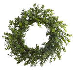 Nearly Natural 24`` Eucalyptus Artificial Wreath