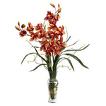 Nearly Natural Cymbidium Silk Flower Arrangement