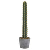 Nearly Natural 4589 41" Artificial Green Cactus in Stone Planter Plant