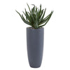 Nearly Natural 8713 29" Artificial Green Aloe Plant in Gray Planter