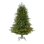 Nearly Natural 5`Wyoming Spruce Artificial Christmas Tree with 300 Clear LED Lights and 773 Bendable Branches