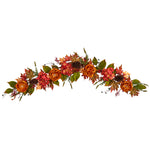 Nearly Natural W1230 6` Fall Hydrangea and Berries Autumn Artificial Garland