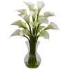 Nearly Natural Galla Calla Lily w/Vase Arrangement