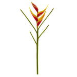 Nearly Natural 2203-S4 26" Artificial Yelllow & Orange Heliconia Flower, Set of 4
