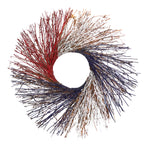 Nearly Natural W1214 24`` Americana Twig Wreath Red White and Blue