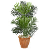 Nearly Natural 5657 3.5' Artificial Green Paradise Palm Tree in Terra Cotta Planter