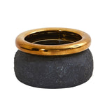 Nearly Natural 0751-S1 7" Stone Planter with Bronze Rim
