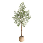 Nearly Natural T3373 35`` Frosted Pine Artificial Christmas Tree in Decorative Planter