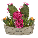 Nearly Natural 17`` Peony