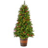 Nearly Natural T3280 5` Christmas Tree with 200 LED lights, 426 Bendable Branches in Planters