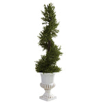 Nearly Natural 5426 3' Artificial Green Rosemary Spiral Tree with Urn (Indoor/Outdoor)